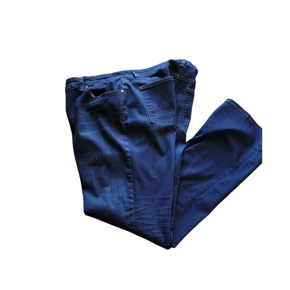 Eileen Fisher Med/Dark Wash 5 Pocket Denim Blue Jeans Plus Size 16W Straight Leg - Picture 3 of 6